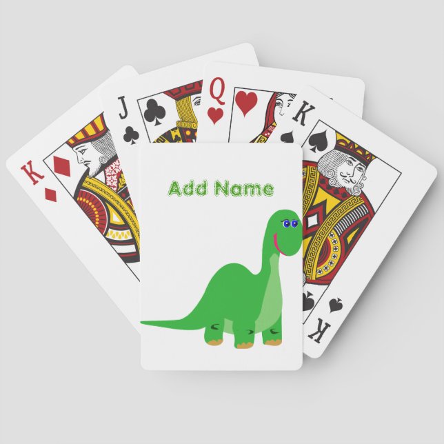Jeu De Cartes Cartes de jeu Dinosaure pour enfant mignonne (dos)