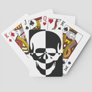 Jeu De Cartes Cartes De Jeu Du Crâne Noir Et Blanc