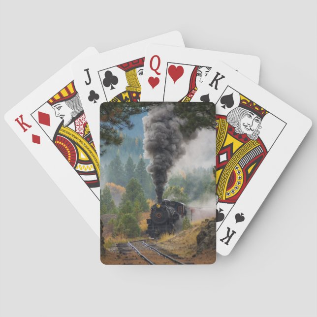 Jeu De Cartes Cartes de jeu du moteur à vapeur noir (dos)