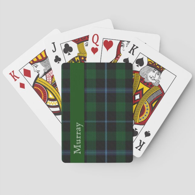 Jeu De Cartes Cartes de jeu élégantes de plaid de tartan de (dos)