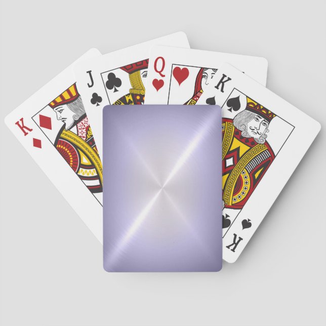 Jeu De Cartes Cartes de jeu en métal argenté brossé (dos)