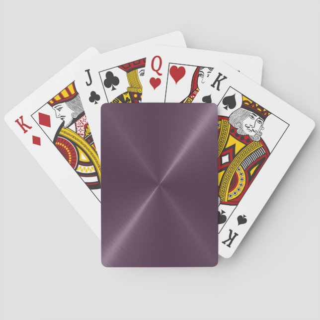 Jeu De Cartes Cartes de jeu en métal brillant et violet Cool (dos)