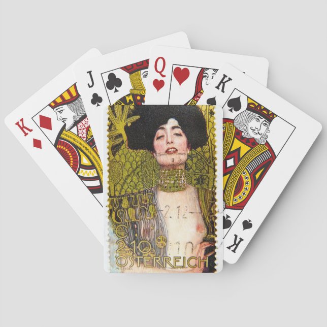 Jeu De Cartes Cartes de jeu en or de Klimt "femme" (dos)