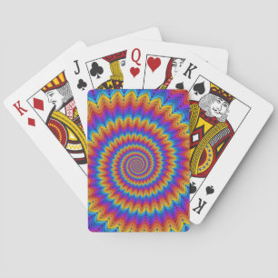 Jeu De Cartes Cartes de jeu en spirale psychédéliques