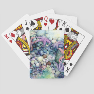 Jeu De Cartes Cartes de jeu - étoile de mer tidepool aquarelle