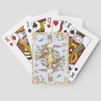 Jeu De Cartes Cartes de jeu féminines florales vintages de