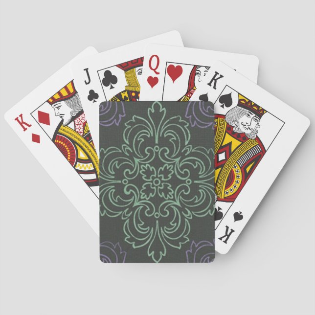 Jeu De Cartes Cartes De Jeu Floral Art (dos)