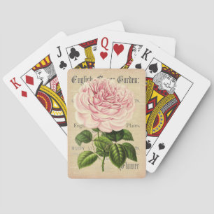 Jeu De Cartes Cartes de jeu florales féminines vintages de fleur