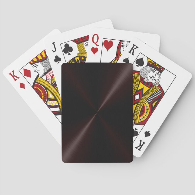 Jeu De Cartes Cartes de jeu foncées balayées en métal (dos)