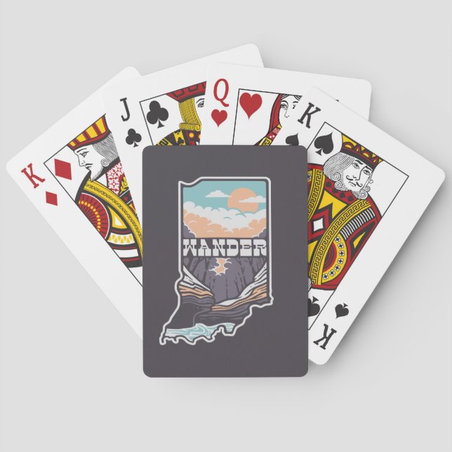 Jeu De Cartes Cartes de jeu Indiana Wander - Violet (dos)