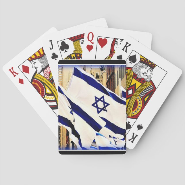 Jeu De Cartes Cartes de jeu israéliennes de drapeau (dos)