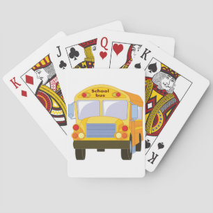 Jeu De Cartes Cartes de jeu jaunes d'autobus scolaire