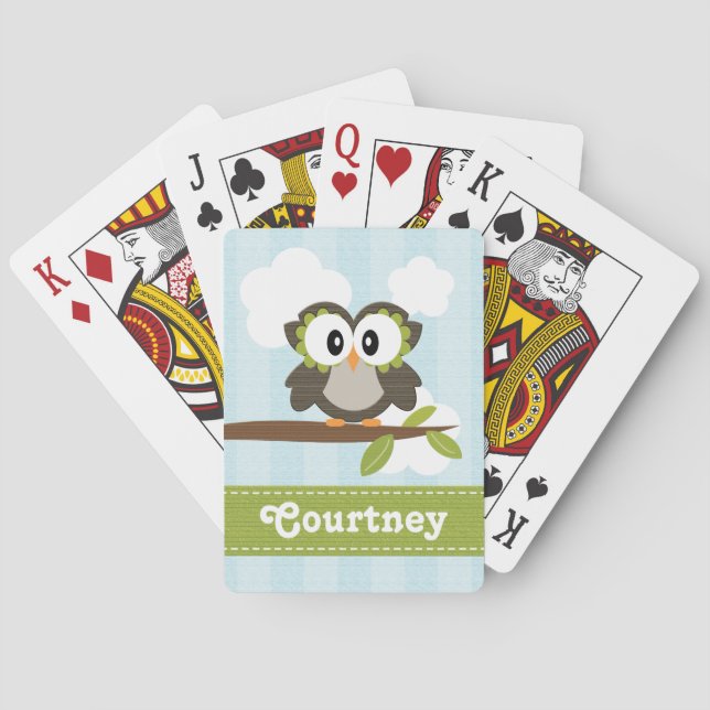 Jeu De Cartes Cartes de jeu jaunes de Bicycle® de hibou (dos)