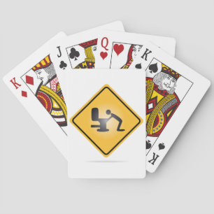 Jeu De Cartes Cartes de jeu jaunes de panneau d'avertissement de