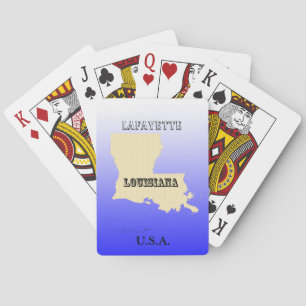 Jeu De Cartes Cartes de jeu - Louisiana State Map avec la ville