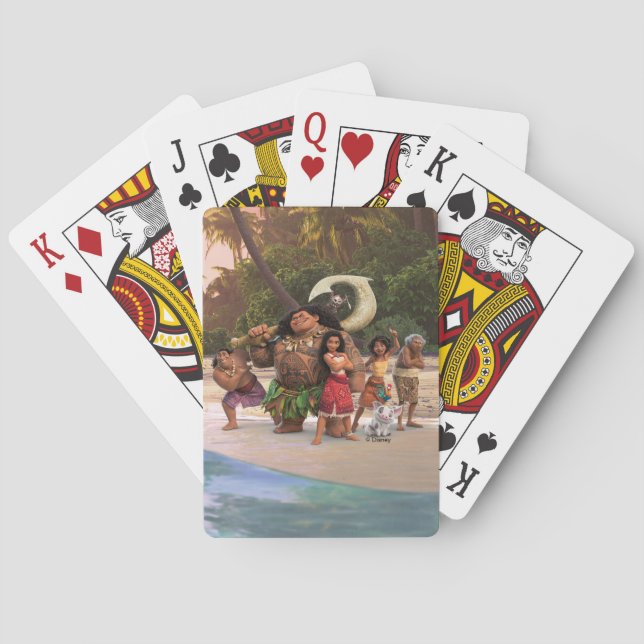 Jeu De Cartes Cartes de jeu Moana et Crew (dos)