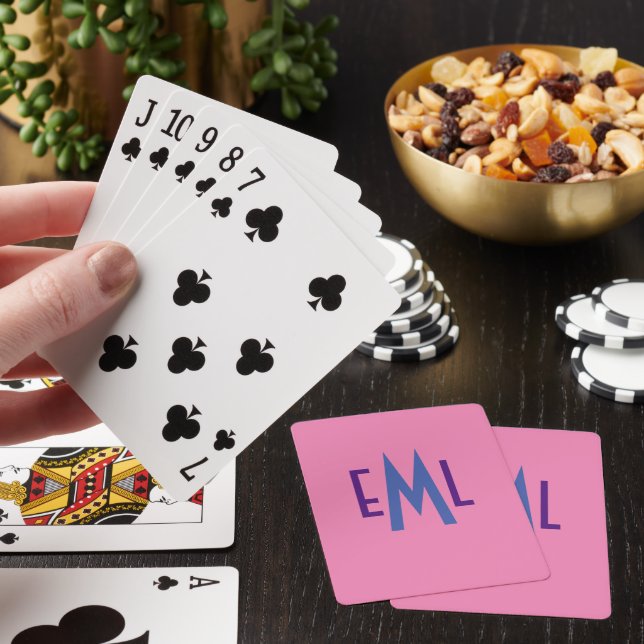 Jeu De Cartes Cartes De Jeu Monogrammes Pour Les Joueurs De Pont (In Situ)