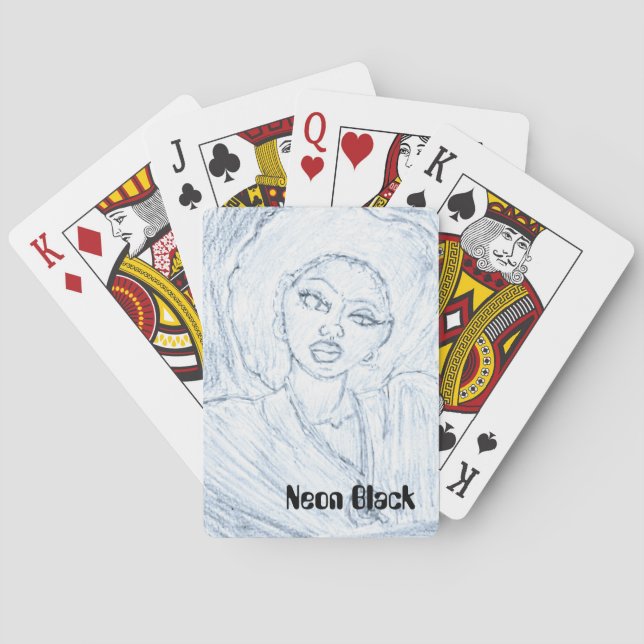 Jeu De Cartes Cartes de jeu Neon Black (dos)