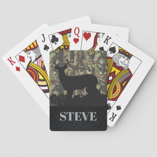 Jeu De Cartes Cartes de jeu nommées de chasse de cerfs communs (dos)