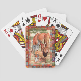 Jeu De Cartes Cartes de jeu orientées de safari