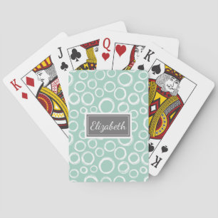 Jeu De Cartes Cartes de jeu personnalisées à joli motif Aqua