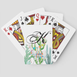 Jeu De Cartes Cartes de jeu personnalisées Boho Llama Bohemian C
