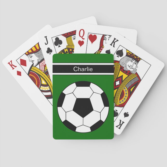 Jeu De Cartes Cartes de jeu personnalisées de soccer (dos)