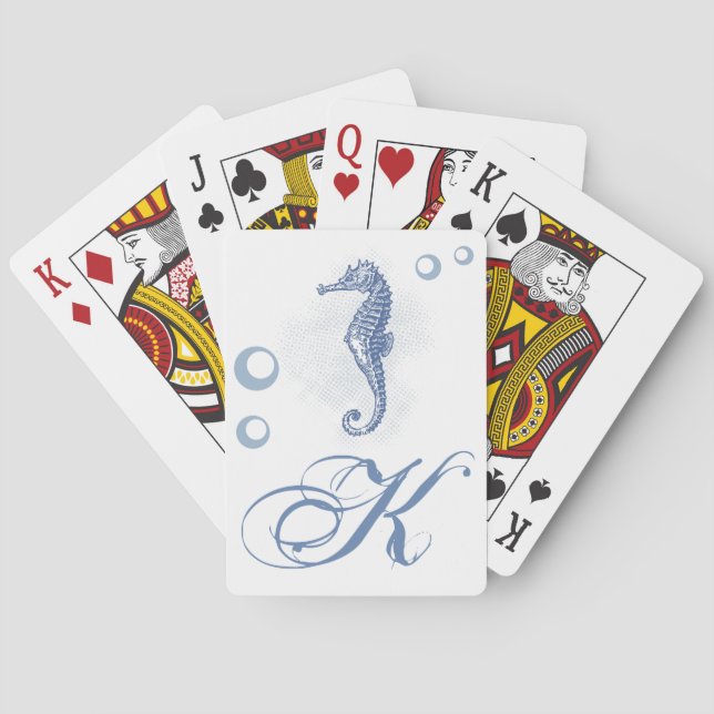 Jeu De Cartes Cartes de jeu personnalisées Seahorse Ocean Beach (dos)