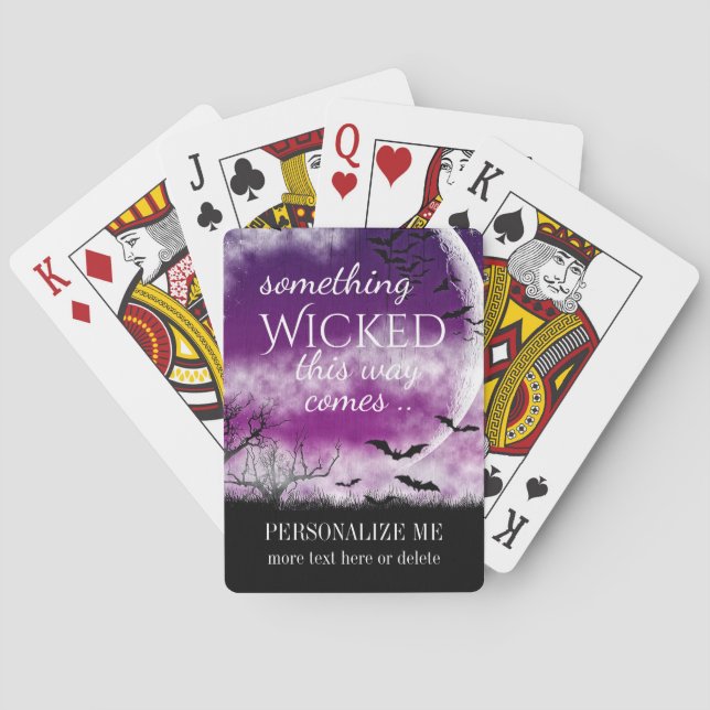 Jeu De Cartes Cartes de jeu personnalisées Wicked Fun Halloween  (dos)
