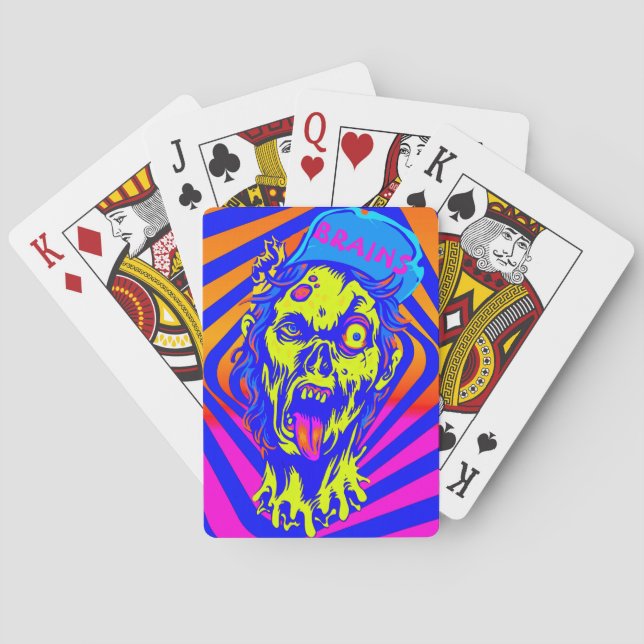 Jeu De Cartes Cartes de jeu personnalisées Zombie (dos)