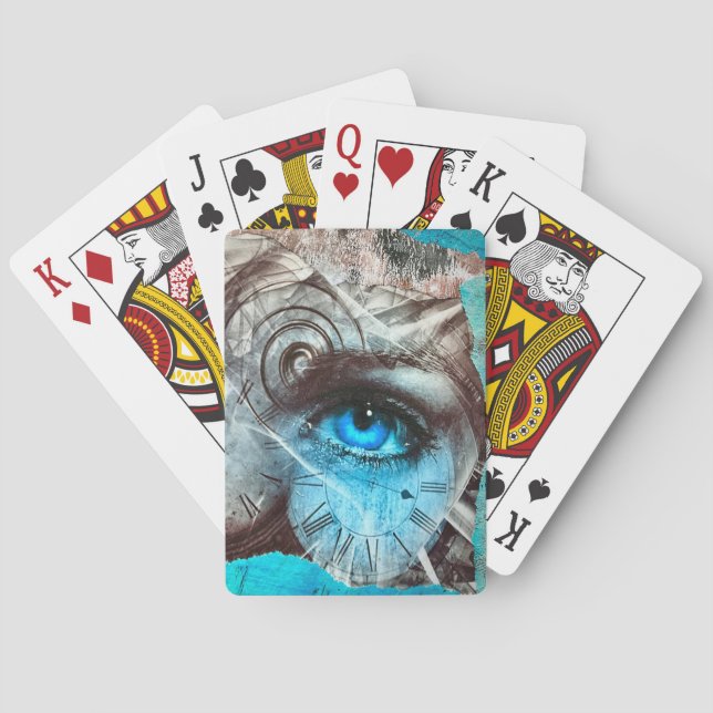 Jeu De Cartes Cartes de jeu pour oeil bleu (dos)