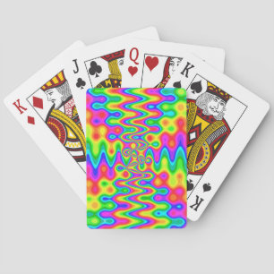 Jeu De Cartes Cartes de jeu psychédéliques colorées