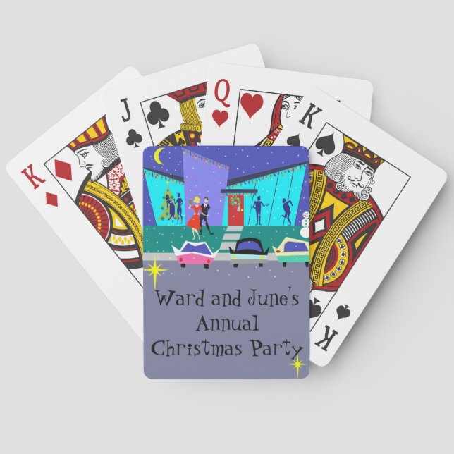 Jeu De Cartes Cartes de jeu Retro Holiday Cartoon Party (dos)