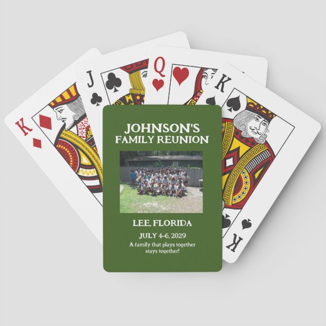 Jeu De Cartes Cartes de jeu Reunion Familiale (dos)
