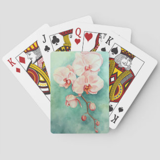 Jeu De Cartes Cartes de jeu roses d'orchidée