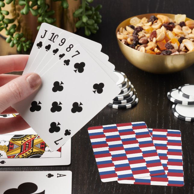Jeu De Cartes Cartes de jeu rouge blanc et bleu (In Situ)