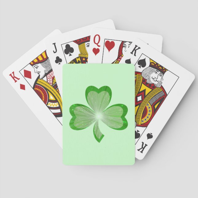 Jeu De Cartes Cartes de jeu shamrock vert (dos)