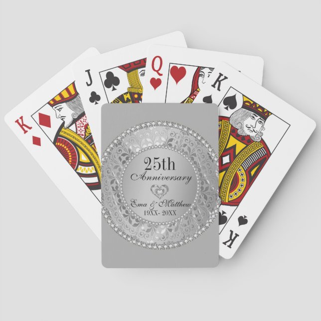 Jeu De Cartes Cartes de jeu Silver Damask (dos)