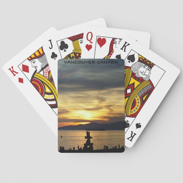 Jeu De Cartes Cartes de jeu Vancouver Cartes de coucher de solei (dos)