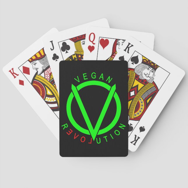 Jeu De Cartes Cartes de jeu végétaliennes de révolution (dos)
