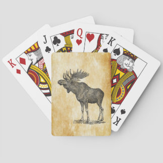 Jeu De Cartes Cartes de jeu vintages d'orignaux