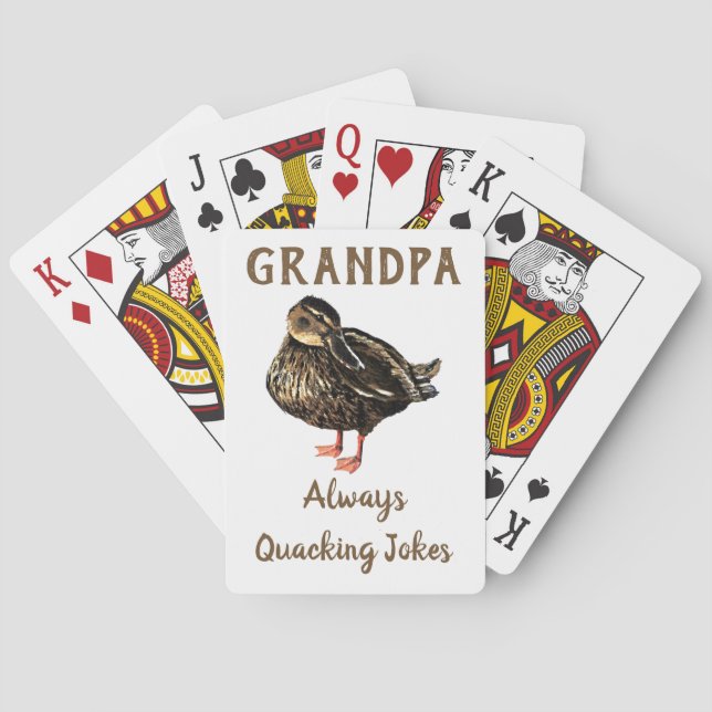 Jeu De Cartes Cartes de lecture de canard (dos)