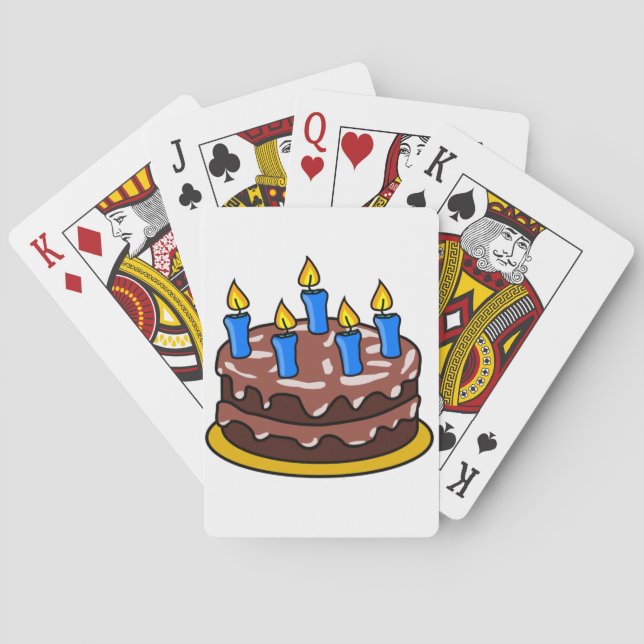 Jeu De Cartes Cartes de lecture de gâteau d'anniversaire (dos)