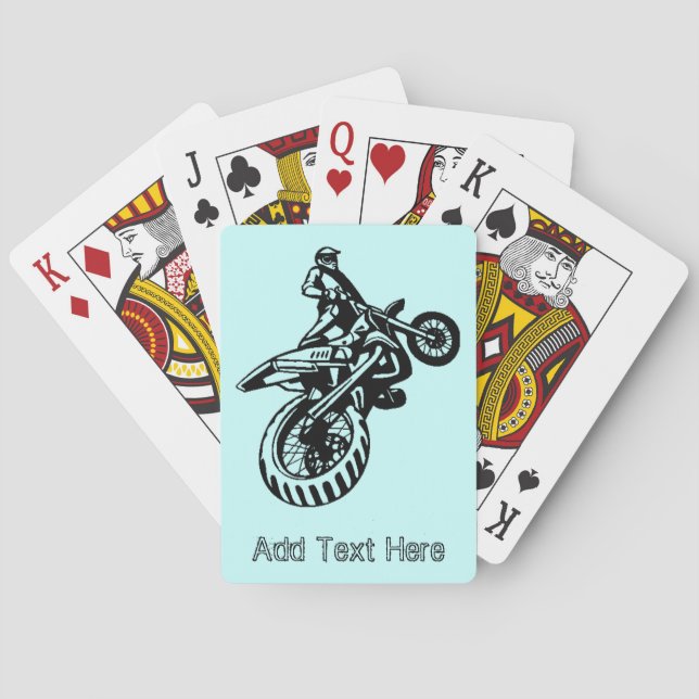 Jeu De Cartes Cartes de lecture de moto personnalisées (dos)