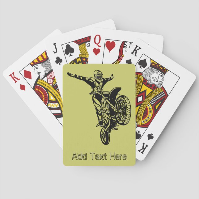 Jeu De Cartes Cartes de lecture de moto personnalisées (dos)