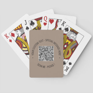 Jeu De Cartes Cartes de lecture de texte personnalisées QR Code 