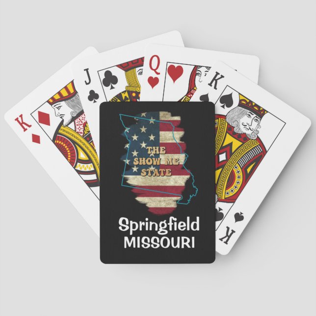 Jeu De Cartes Cartes de lecture d'état du Missouri personnalisée (dos)