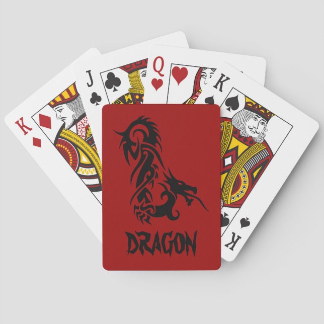 Jeu De Cartes Cartes de lecture Dragon personnalisées (dos)