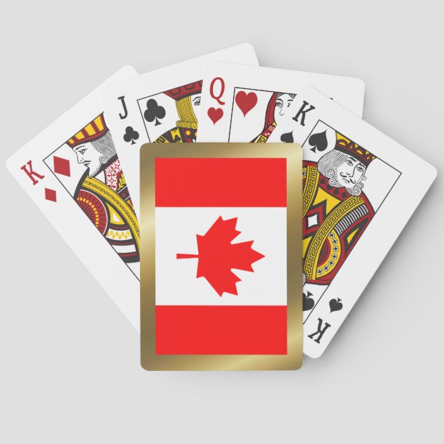 Jeu De Cartes Cartes de lecture du drapeau du Canada (dos)
