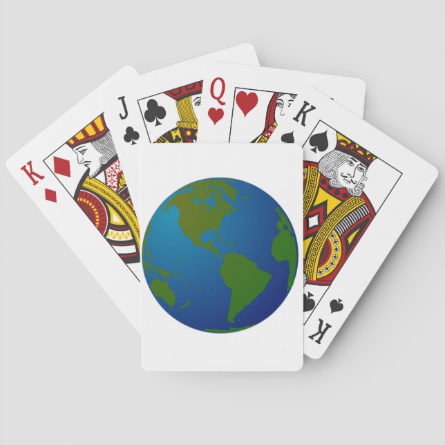 Jeu De Cartes Cartes de lecture Globe (dos)